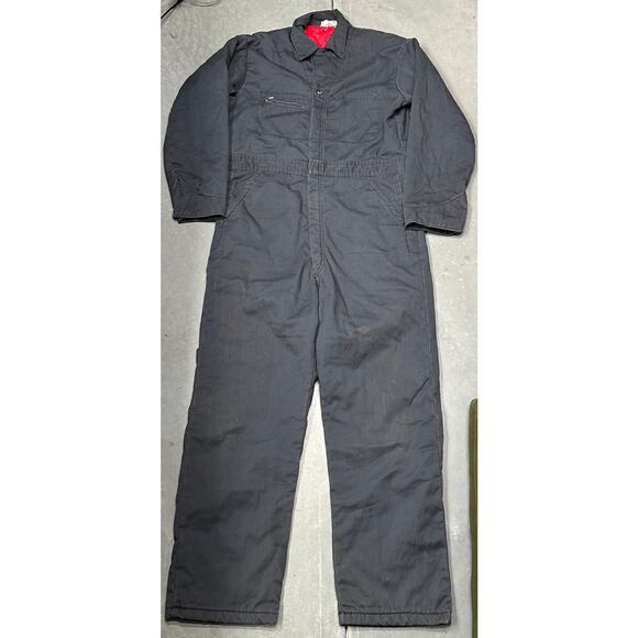 Madewell Other - Vintage Madewell Mechanic Workwear Quilt Lined Coverall 36-38 x30 Large Gray Red